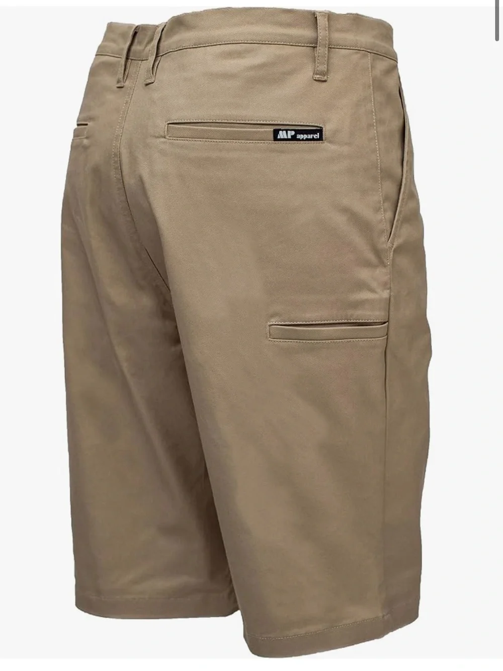 JM Collection Men's Tan Flat-Front Chino Shorts